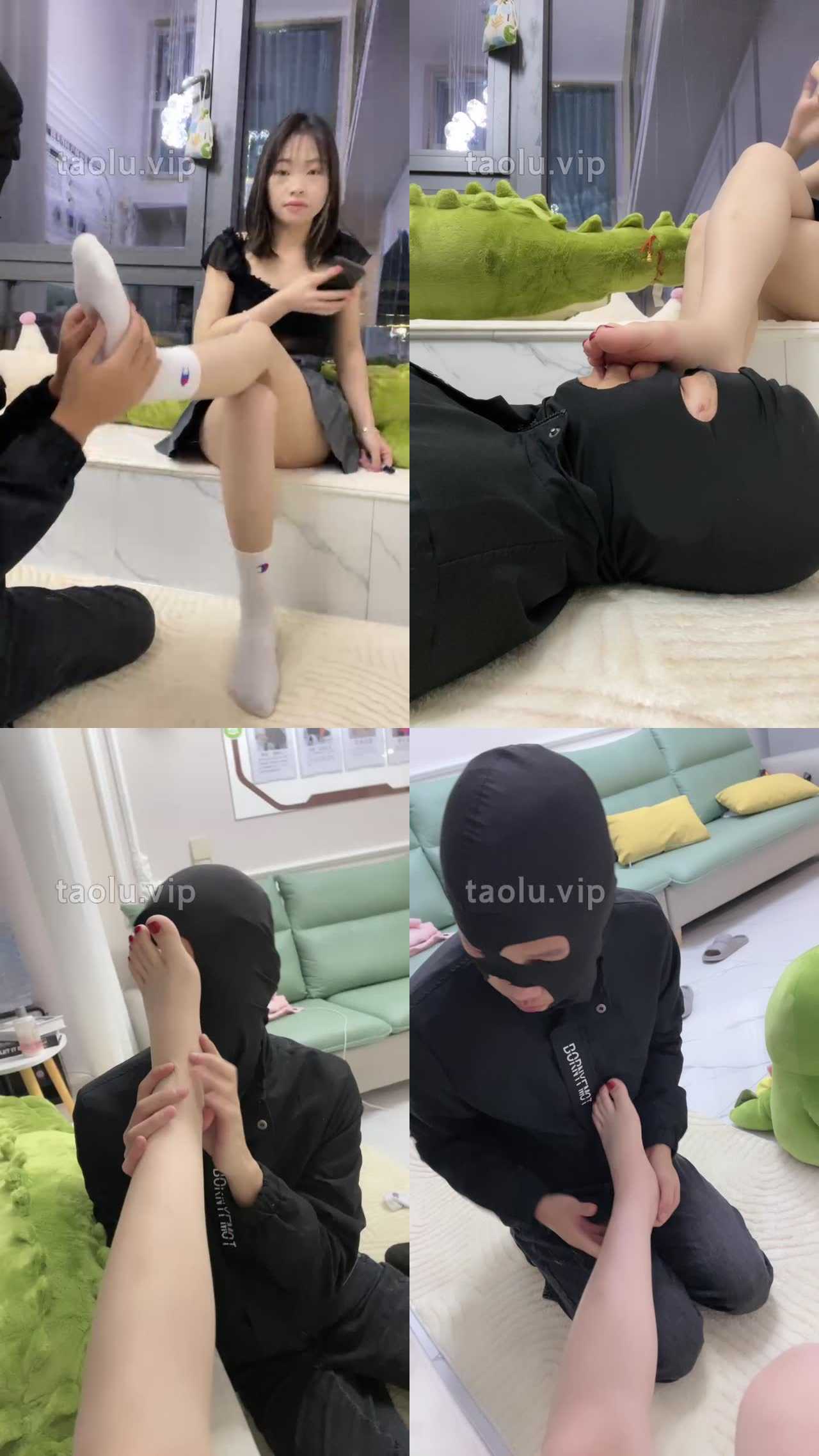 【阿昆】私生活圈养-白袜脚踩踏/按摩伺候/裸足舔
