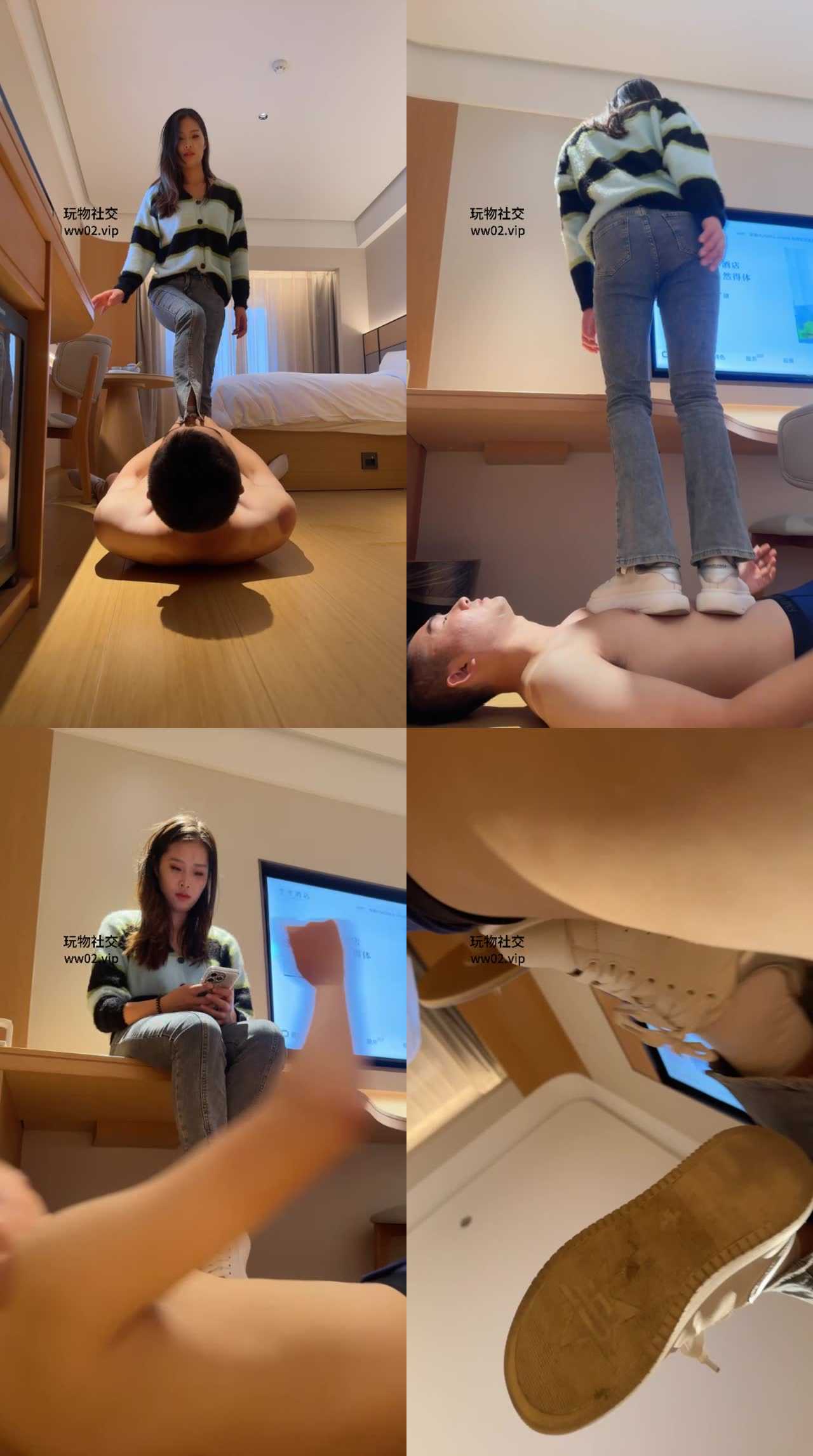 【诗酒】小白鞋白袜全体重踩踏/原味气味辱狂舔【上】