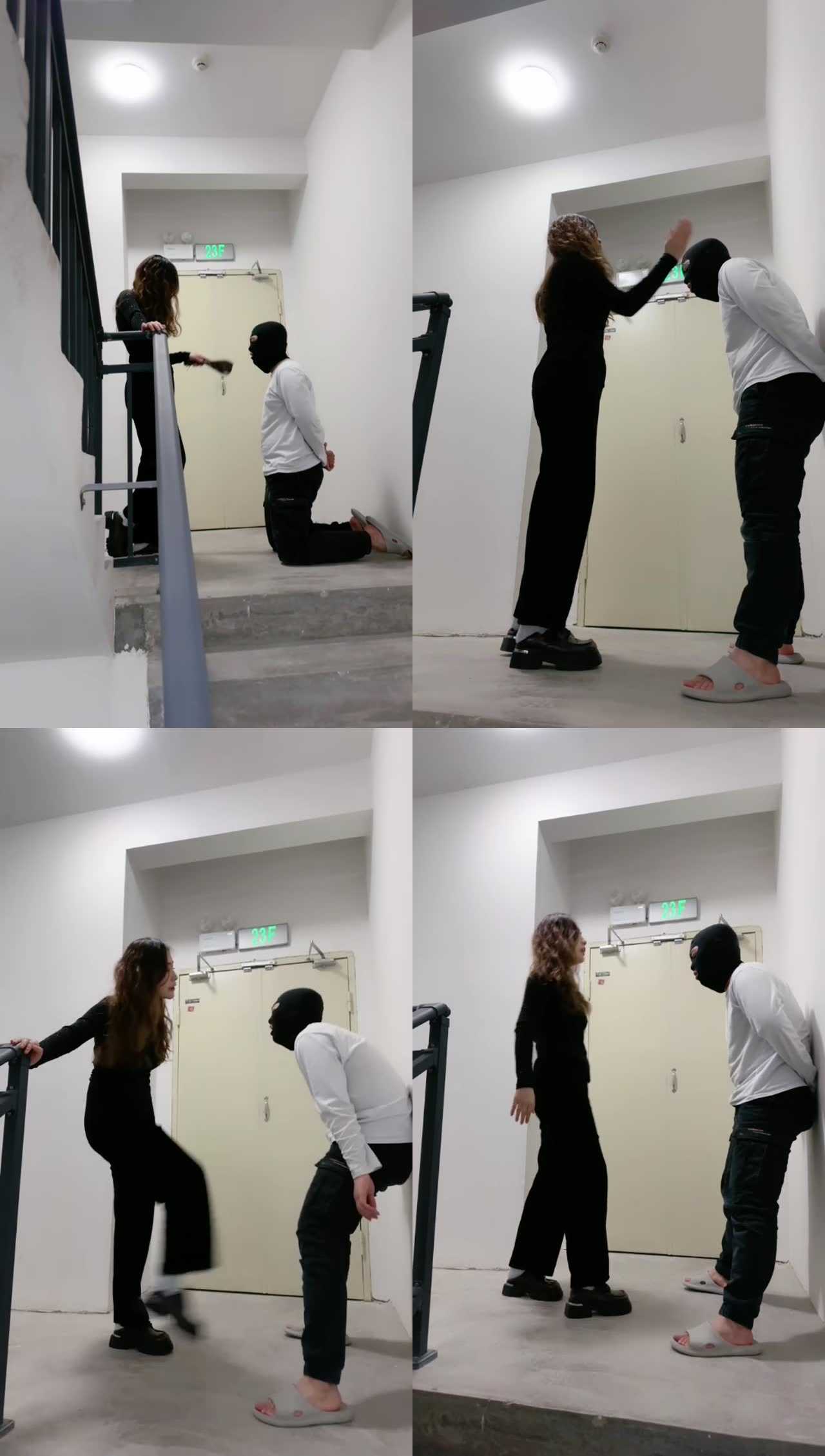 【有希子】楼道遛狗/重度提档/骑马鞭打/皮鞋白袜踩踏【完整版】