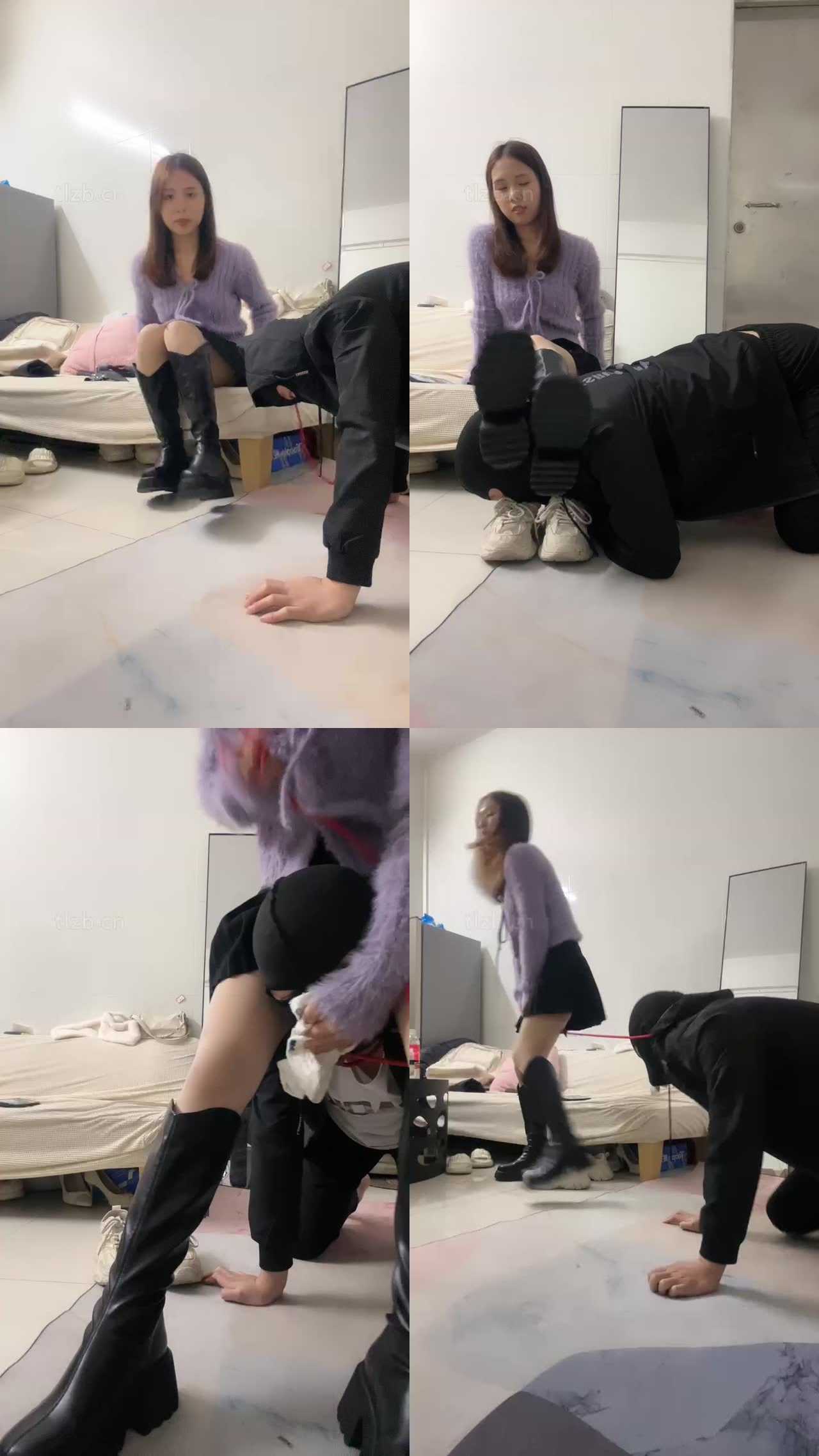 【珈瑶】闻白袜臭鞋/掐乳/清理长靴