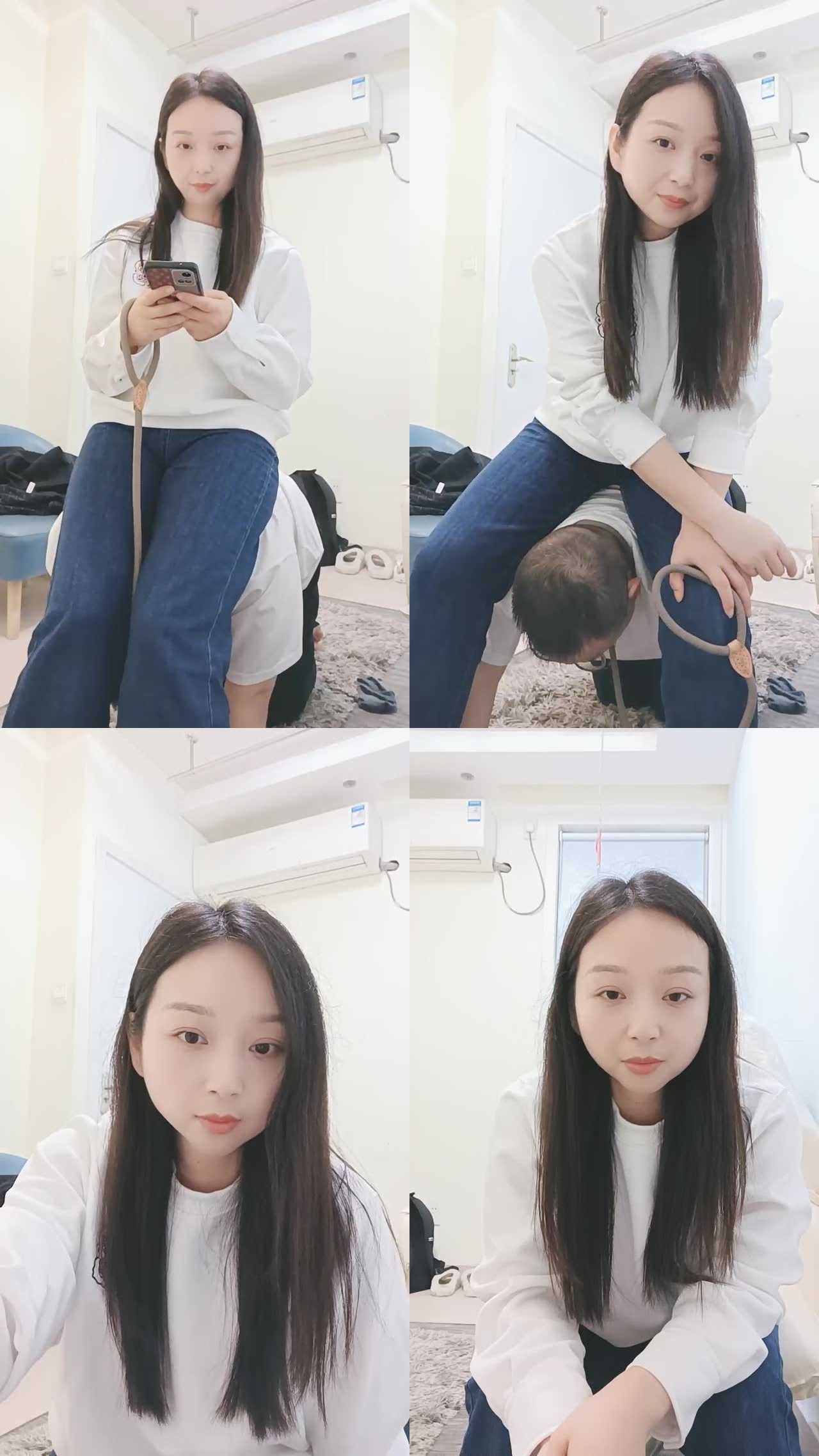 【安静大大】运动鞋白袜踩虐/物化座椅狗