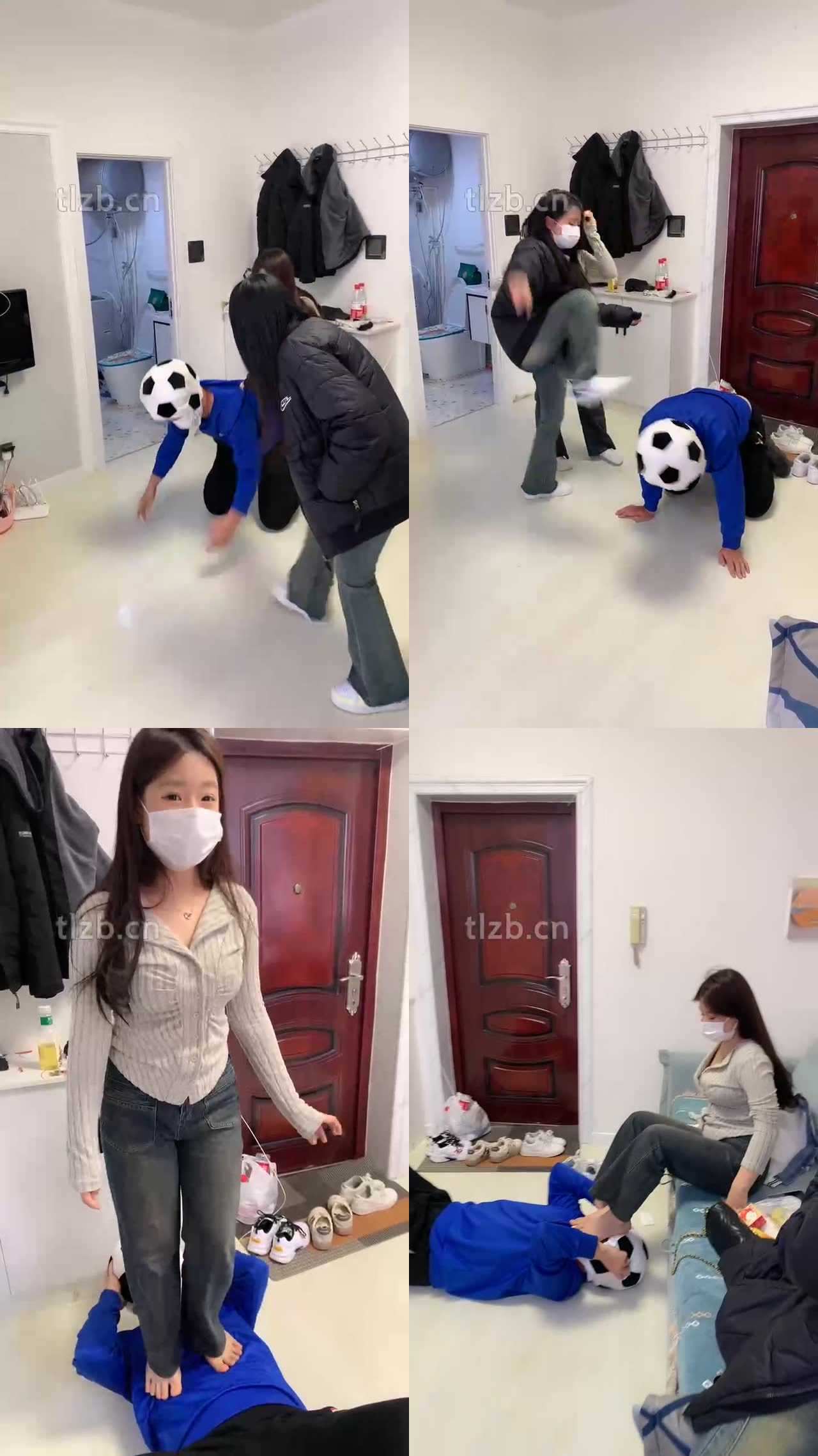 【精神小妹】双S素人学生主-超暴力踢踹