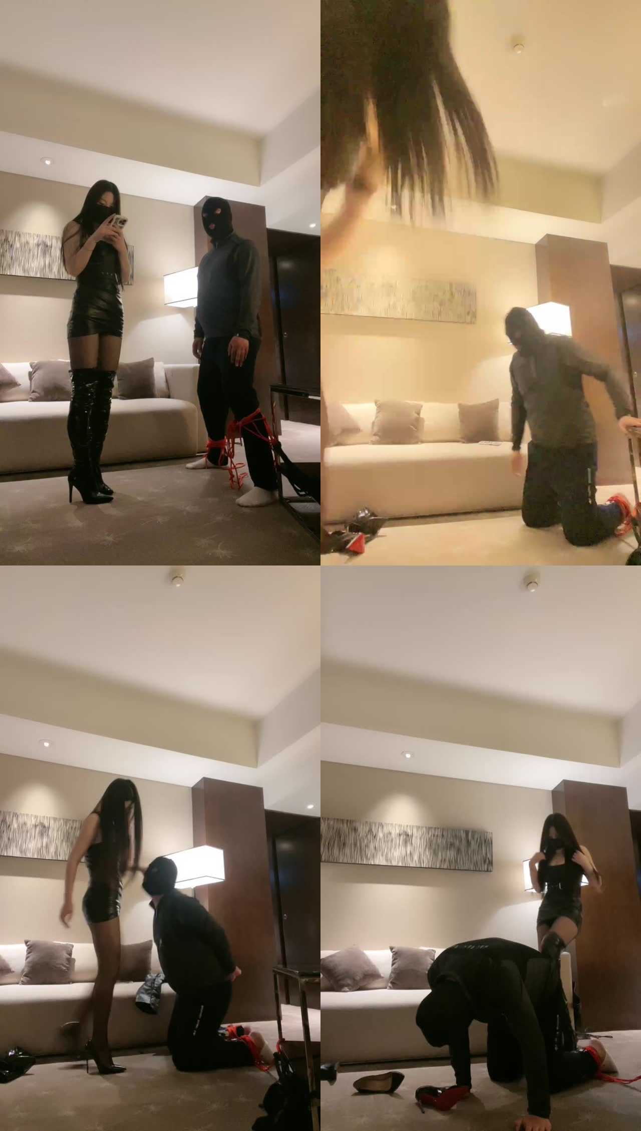 【仙女殿下】捆绑腿长靴提档/全体重踩踏/掐辱/骑马