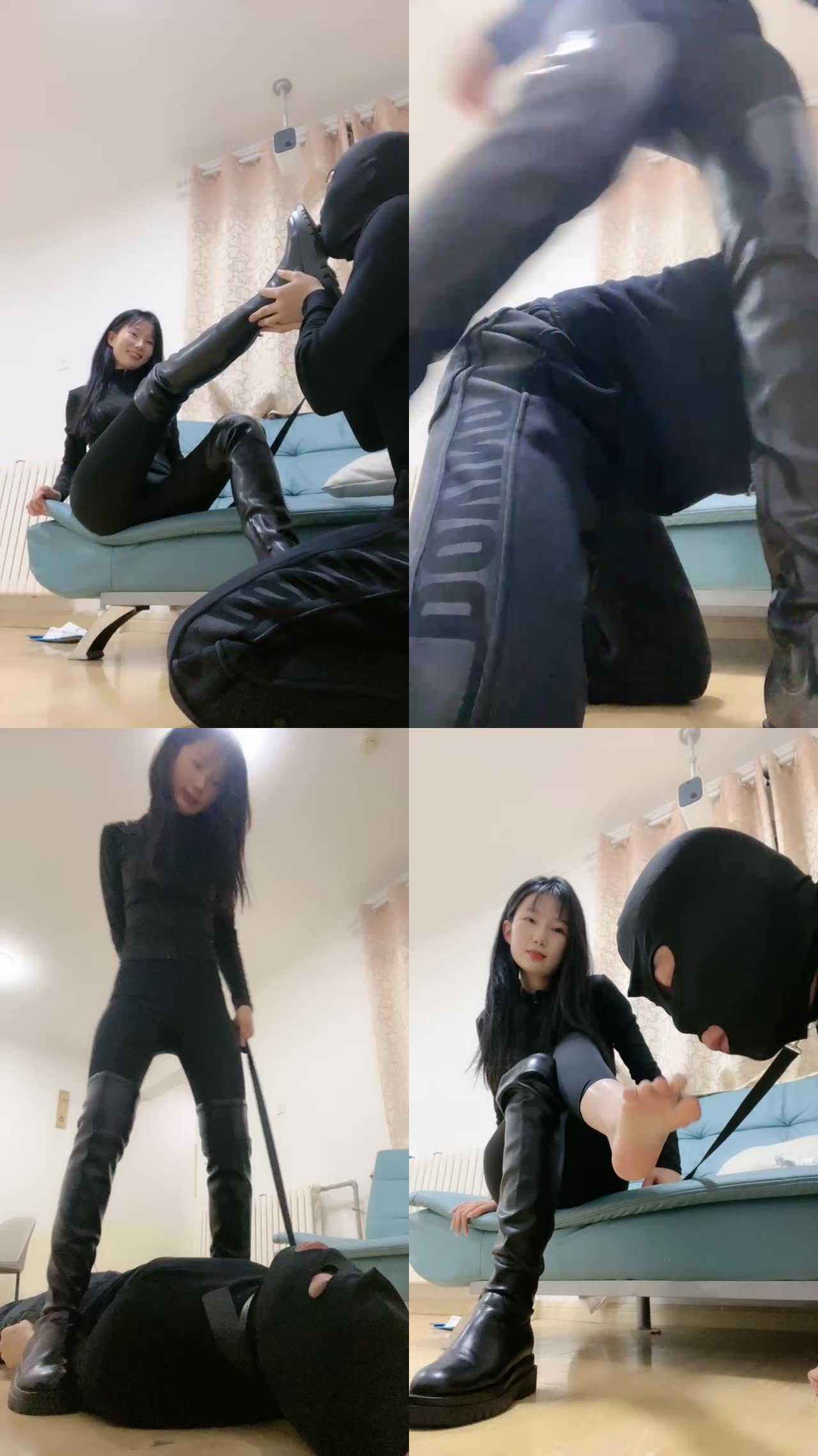 【森森老师】清理脏鞋底/提档耳光/胯下羞辱/骑狗背