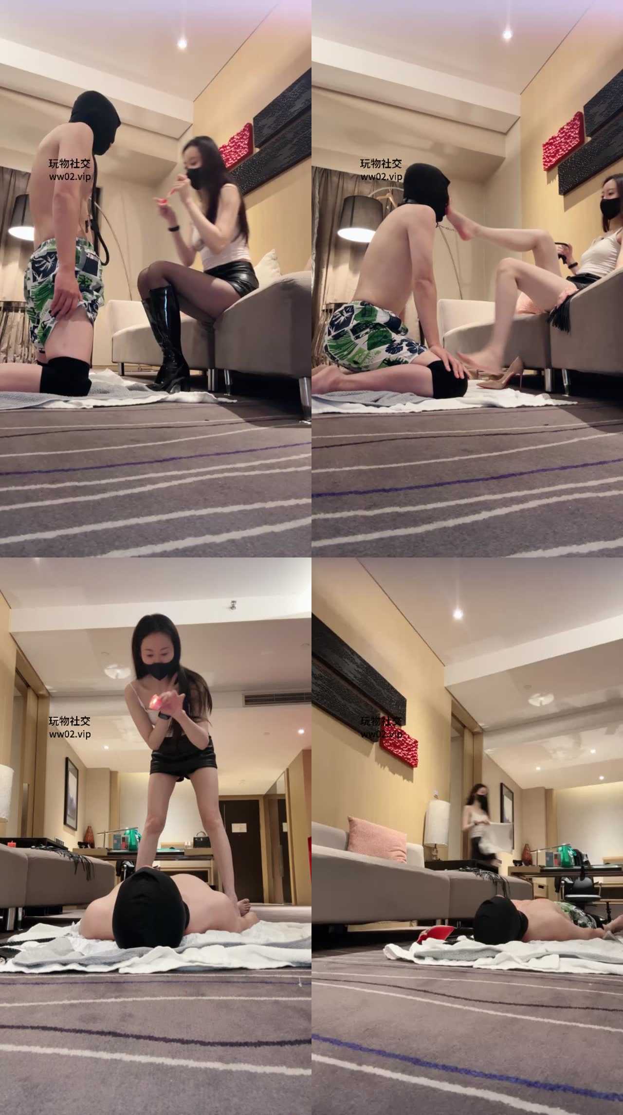 【妲己】长靴高跟踩/转胯骑马/鞭打滴蜡坐脸
