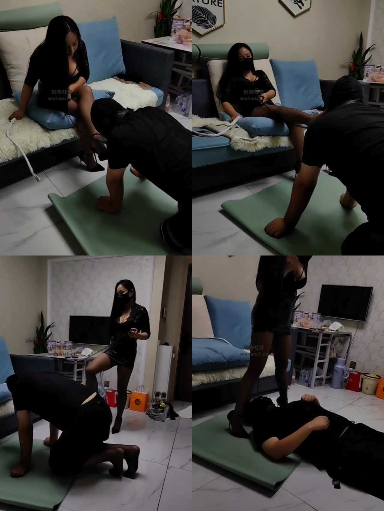 【国服女神】鞭打转胯/黑丝高跟虐/坐脸窒息