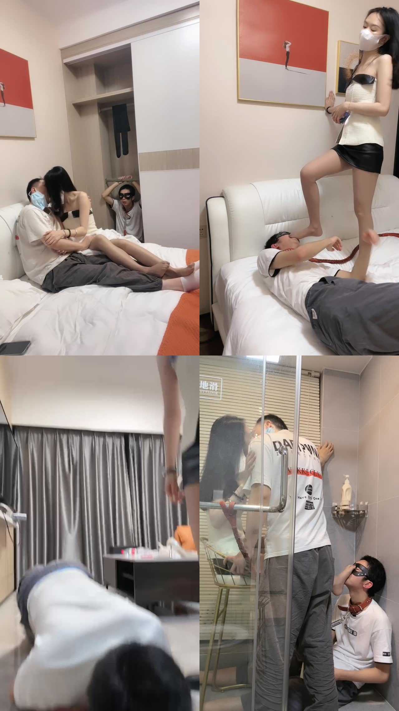 【萬一】情侣主-羞辱接吻/暴力踹头/踩手/耳光/洗脚奶淋浴