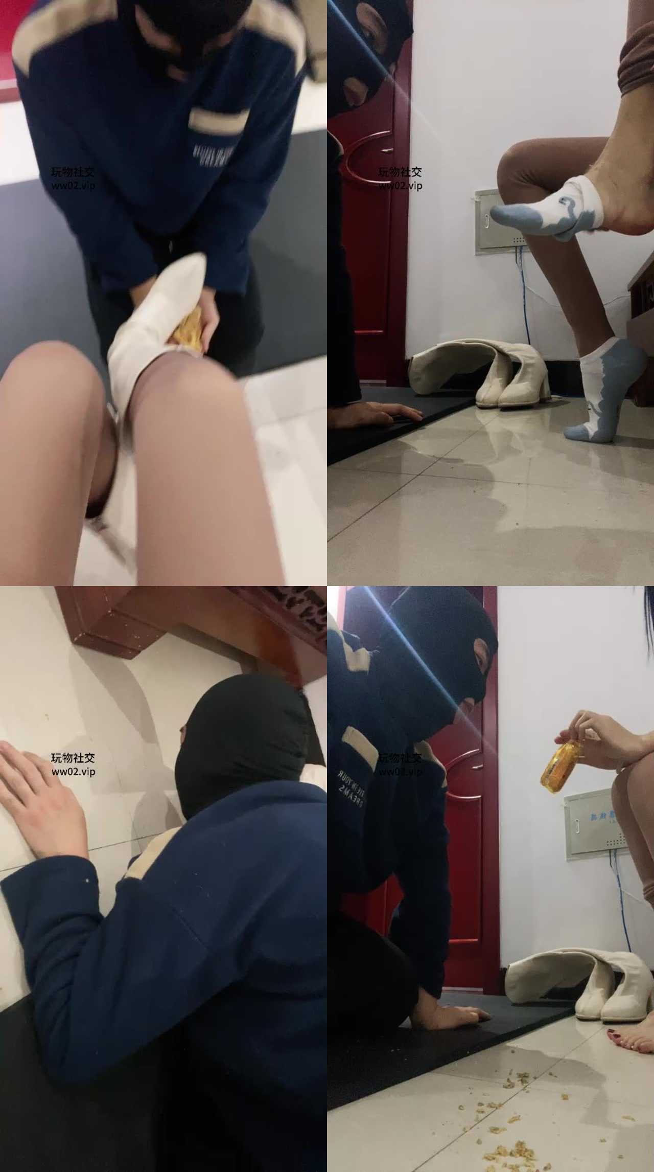 【织羊】长靴裸足碾压喂食