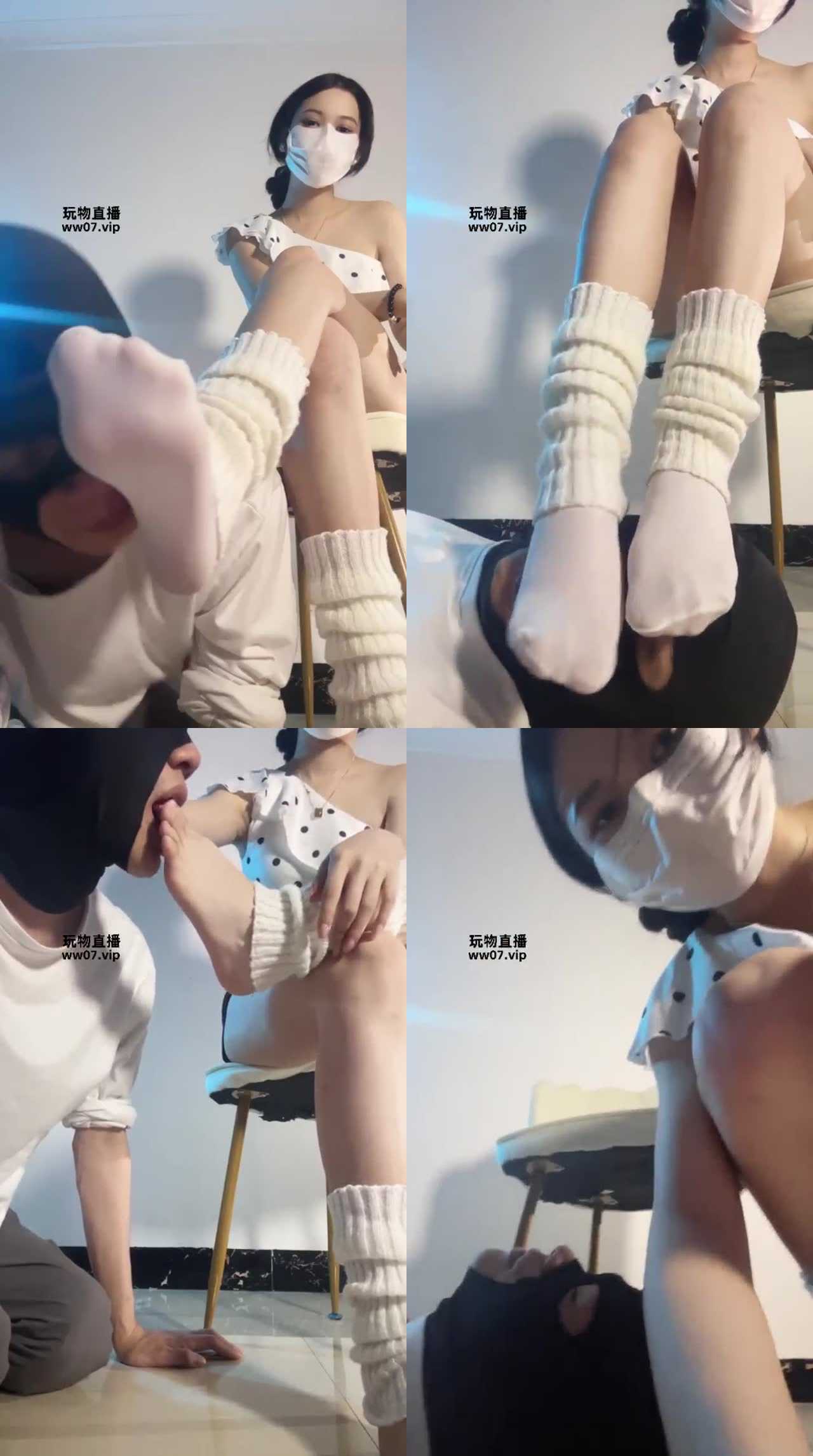【甜恬】下贱小狗伺候玉足