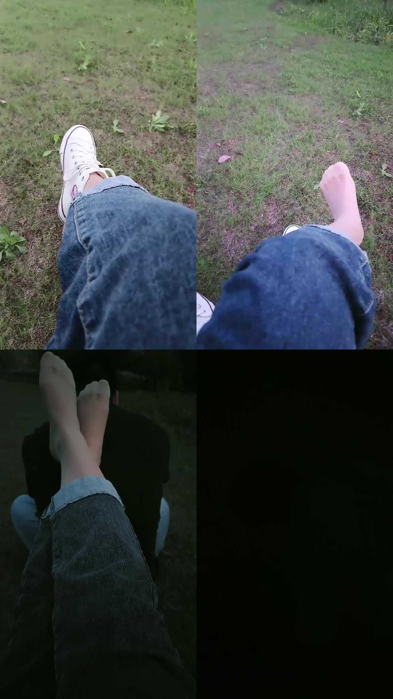 【咪兔】户外让狗舔高帮鞋肉丝脚