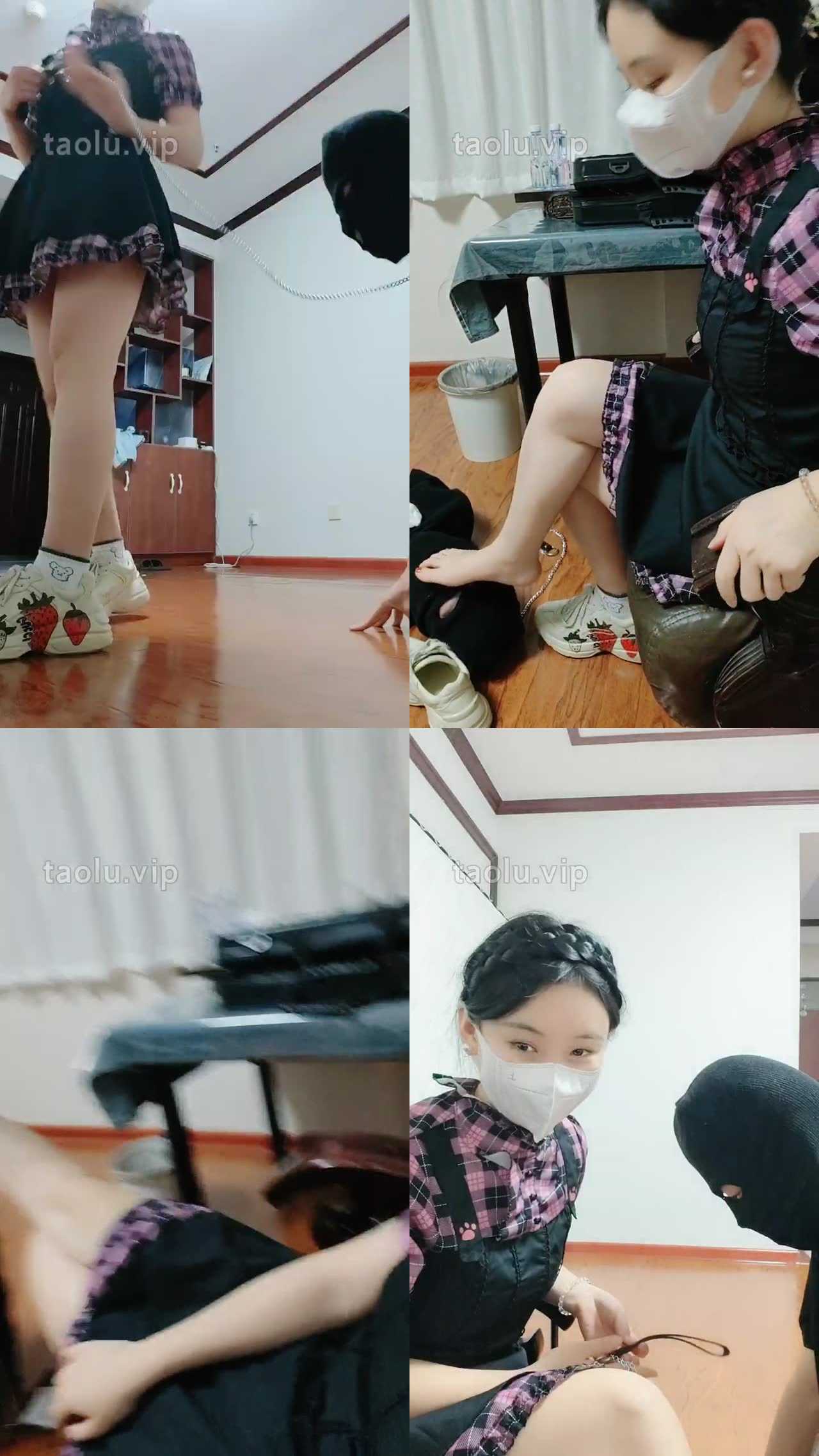 【申小悦】老爹鞋白棉袜-转胯骑马爬行/闻原味袜/耳光抽