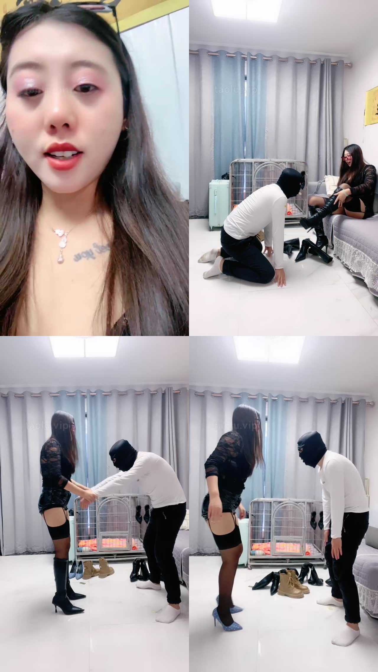 【伊兮夫妻】长靴黑丝重度提档