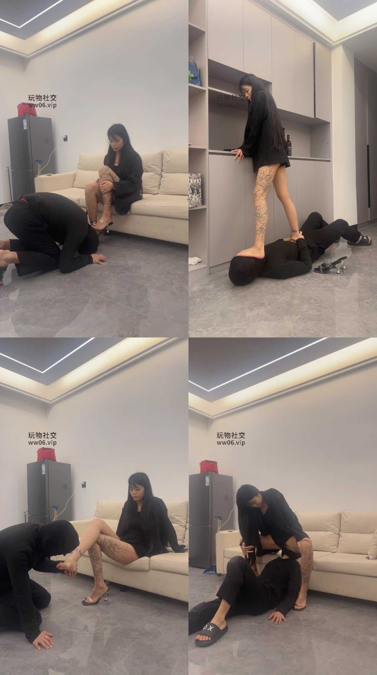 【白鹭】长腿纹身小姐姐-踢裆踩踏坐脸窒息