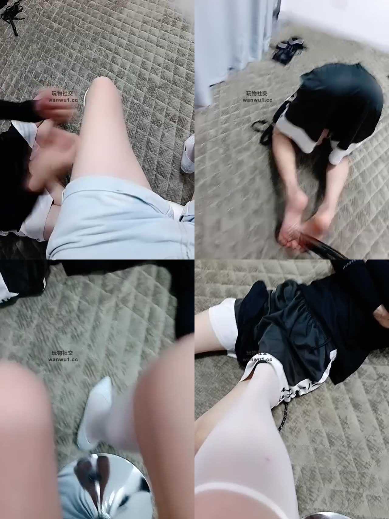 【姗姗】白丝高跟踩虐地毯奴