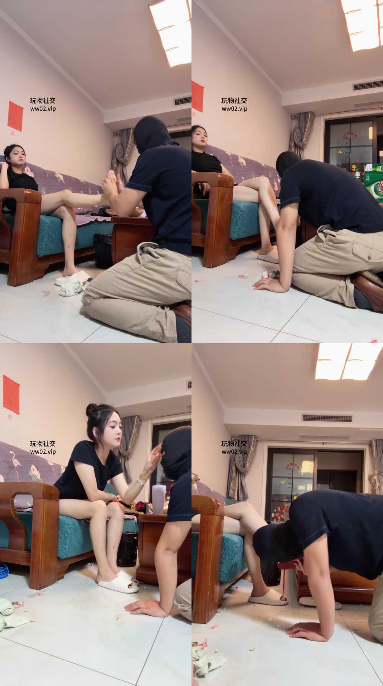 【泡泡】艺校女神S-老师下跪伺候【双视角版】