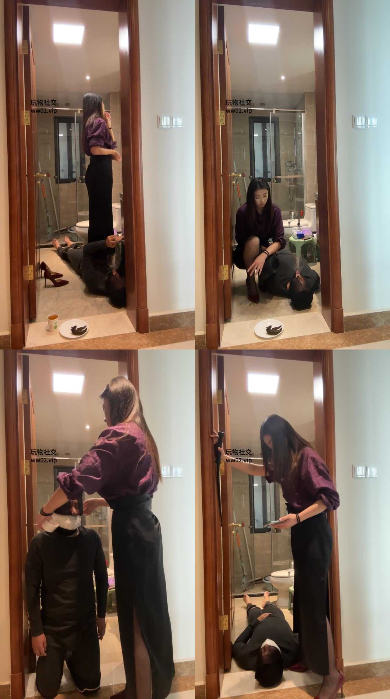 【宸宸大大】踩踏伺候洗漱/喂漱口水/胶带封嘴鞭打