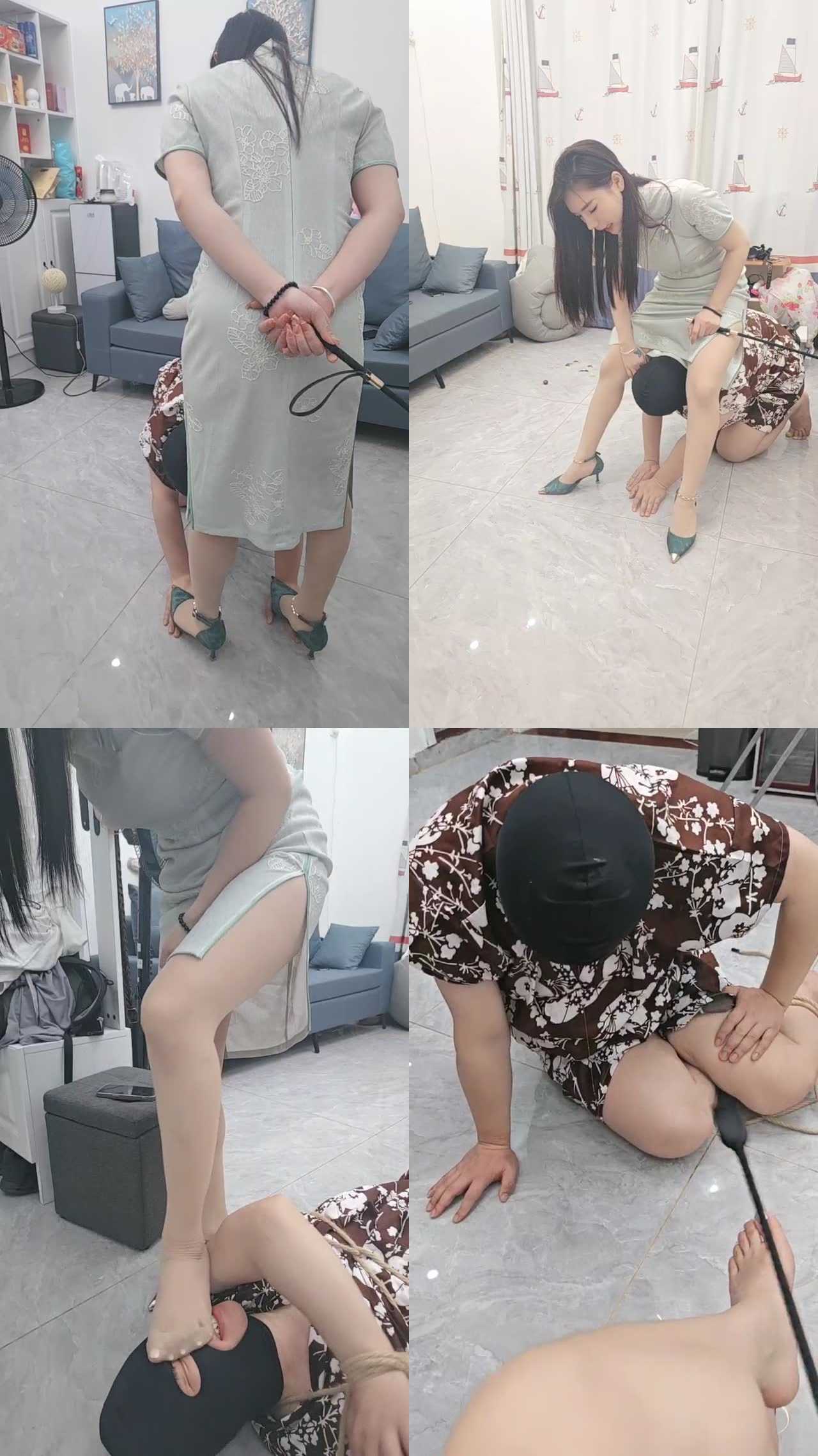 【凤主大大】变装奴虐-碾压喂食/高跟踩踏/耳光/转胯狗爬