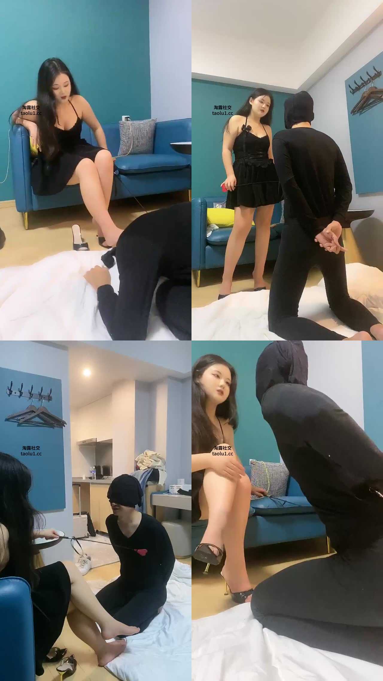 【太妹女爹】掐乳/吮吸脚趾/灌圣水/反绑虐打