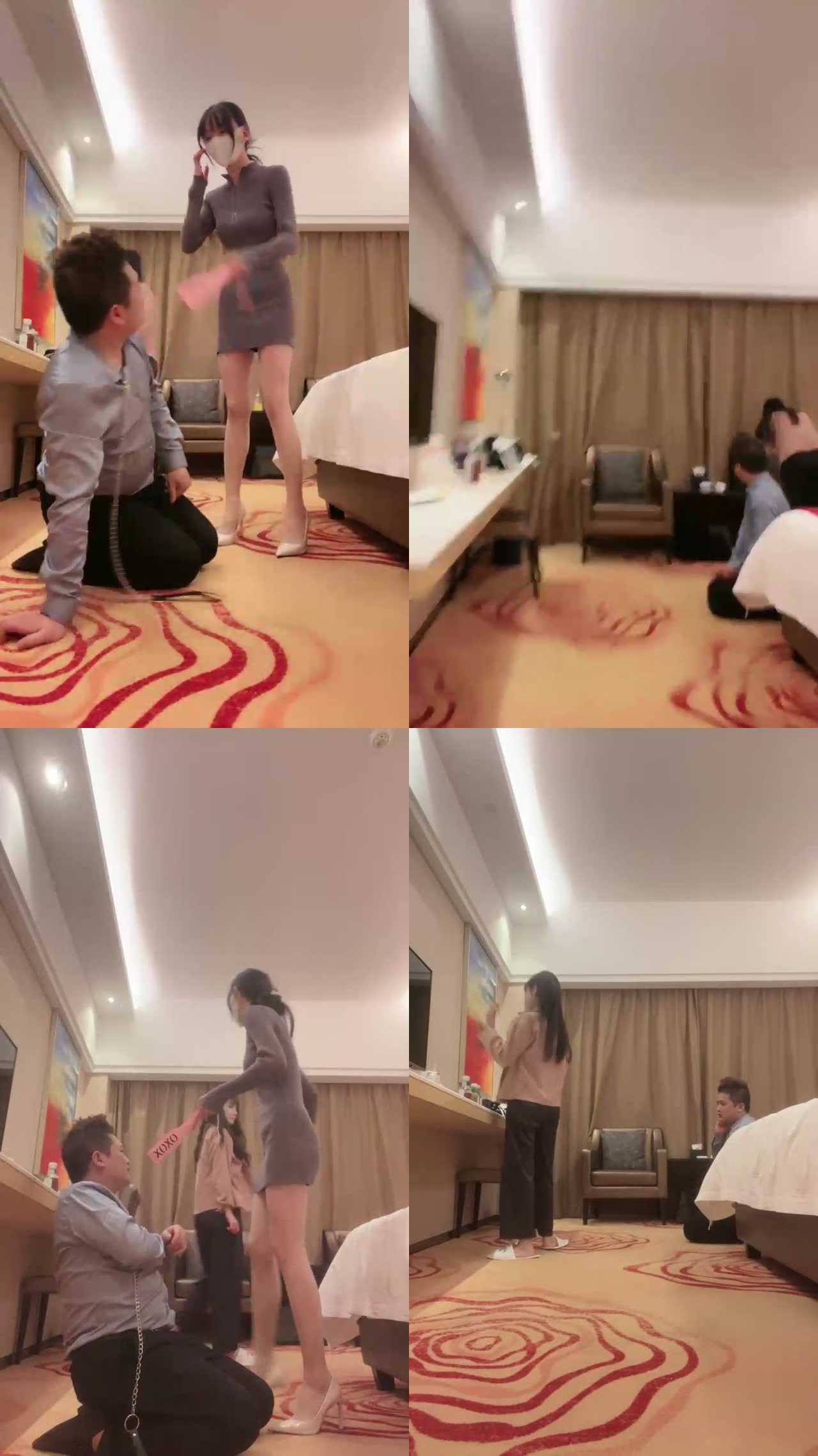 【调教视频】【暴力美学】带素人闺蜜调狗-狂抽耳光/骑马溜/踩踏【双视角版】