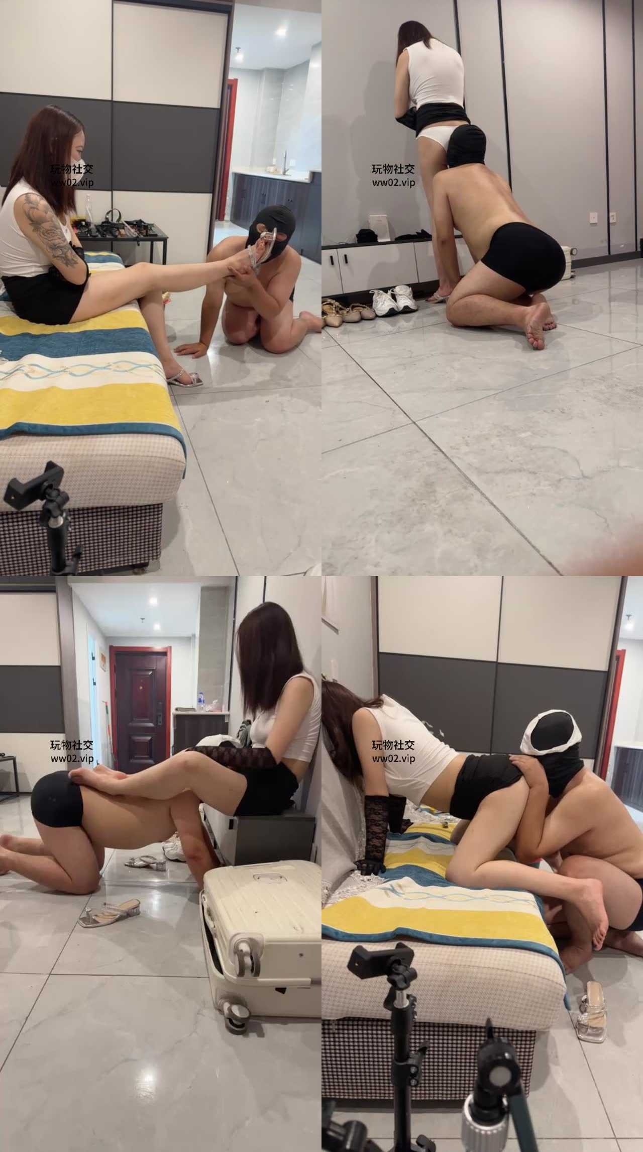 【HB00后情侣】甜高跟裸足/抽耳光/舔内裤