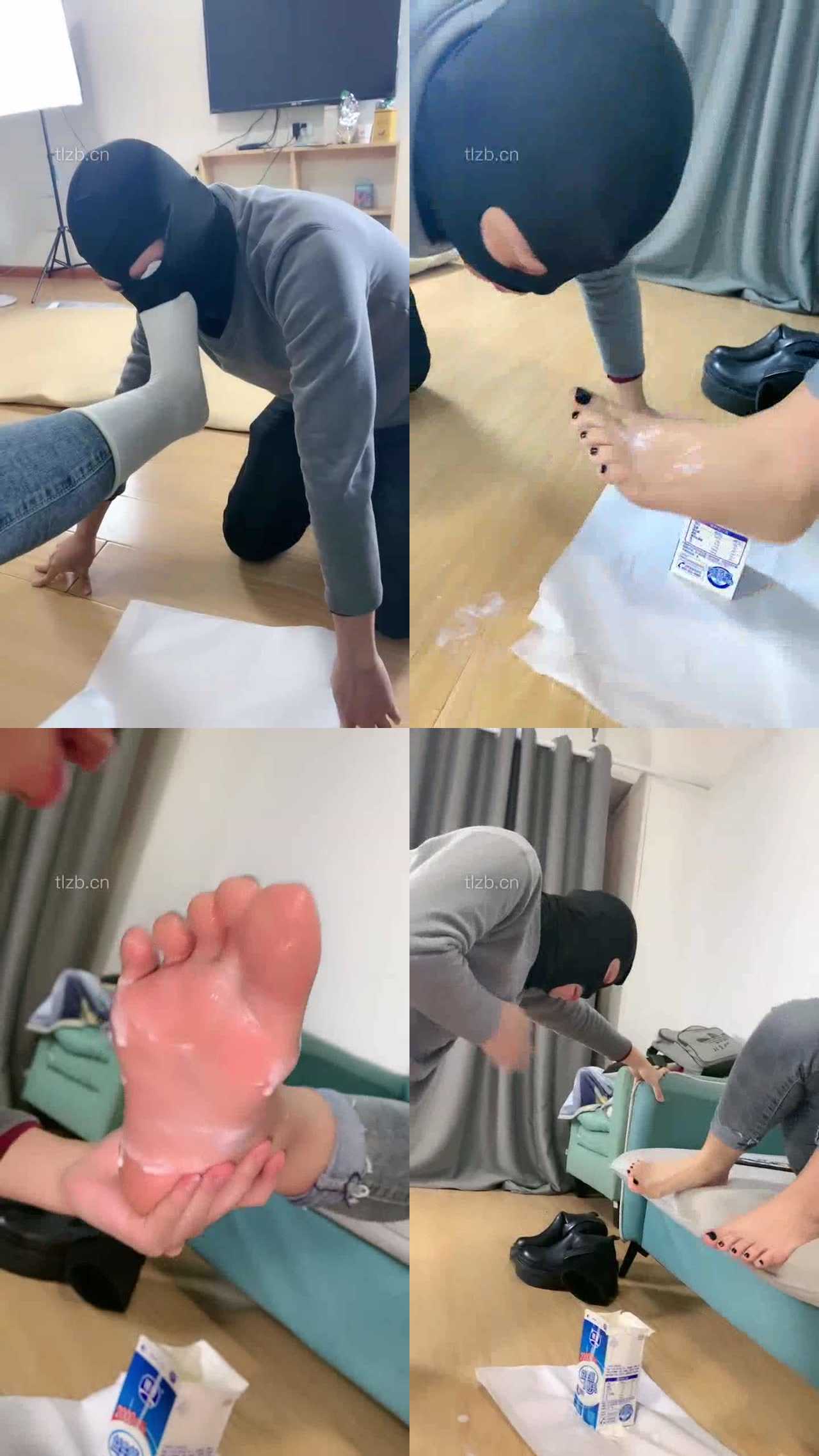 【肉肉】近距离白袜裸足恋足调-脚喂酸奶
