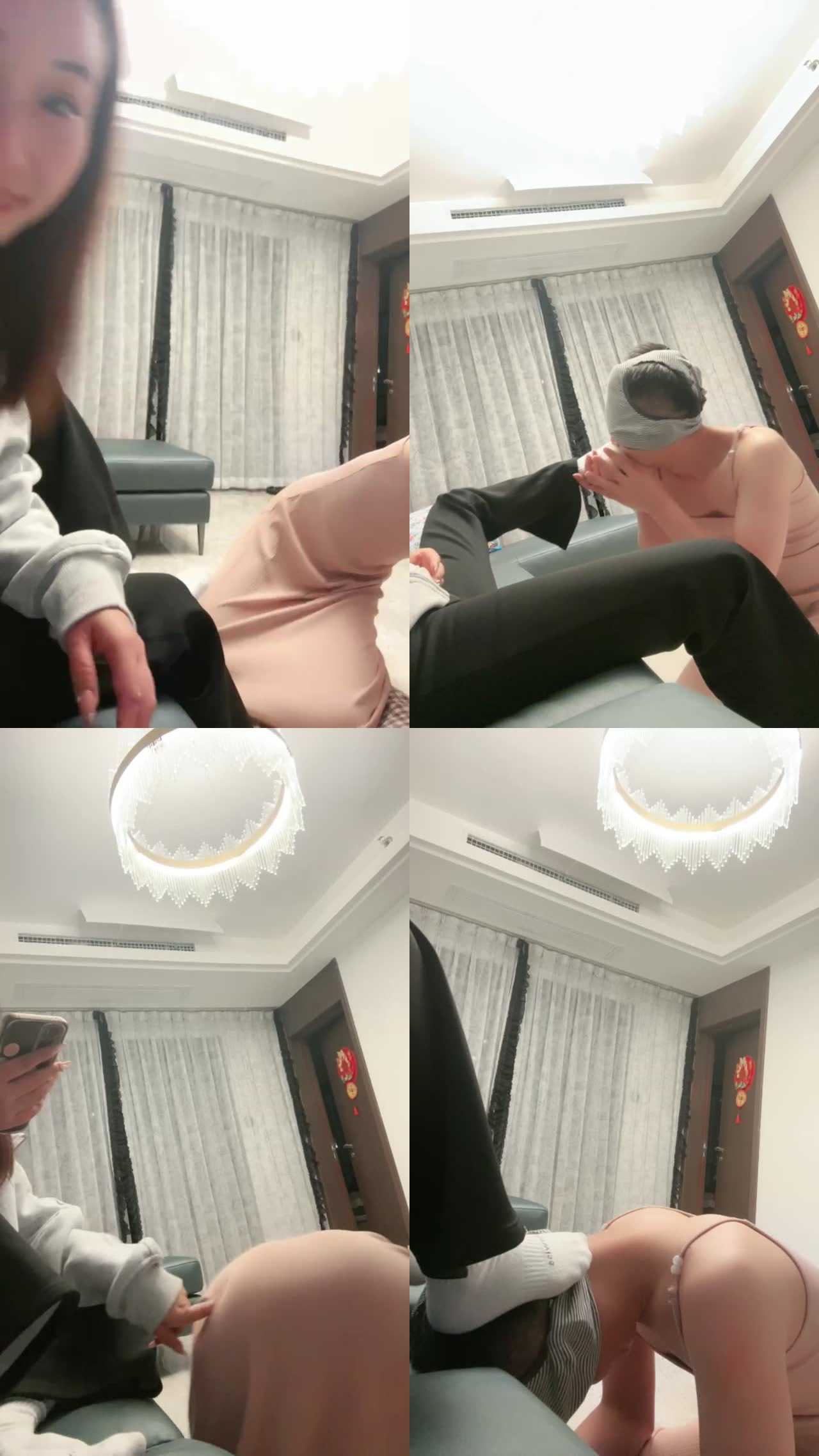 【虎牙】内裤套头/舔闻空军一号白袜/骑马脚深喉