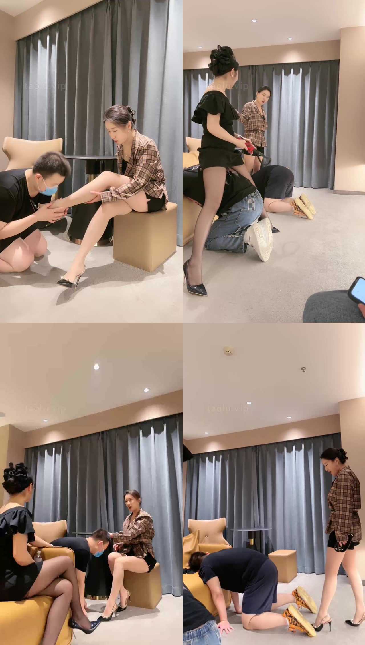【潘妮女王】双情侣的换夫奴虐待游戏【双视角版】